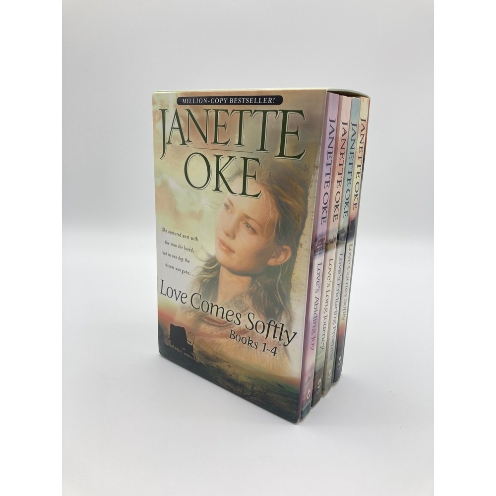 Love Comes Softly Janette Oke Books 1-4 Series Set Paperback Novels Boxed